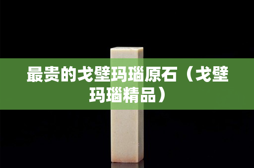 最貴的戈壁瑪瑙原石（戈壁瑪瑙精品）