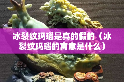 冰裂紋瑪瑙是真的假的（冰裂紋瑪瑙的寓意是什么）