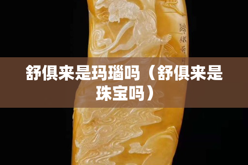 舒俱來是瑪瑙嗎（舒俱來是珠寶嗎）