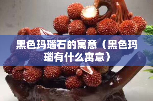 黑色瑪瑙石的寓意（黑色瑪瑙有什么寓意）
