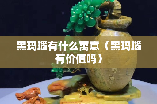 黑瑪瑙有什么寓意（黑瑪瑙有價(jià)值嗎）