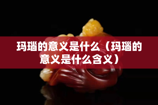 瑪瑙的意義是什么（瑪瑙的意義是什么含義）