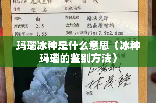 瑪瑙冰種是什么意思（冰種瑪瑙的鑒別方法）