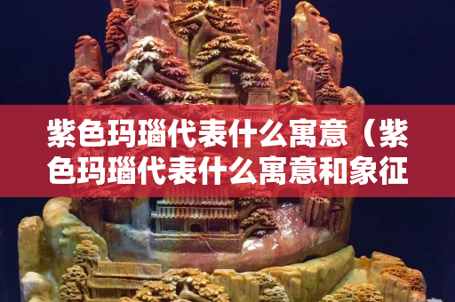 紫色瑪瑙代表什么寓意（紫色瑪瑙代表什么寓意和象征）