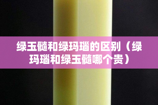 綠玉髓和綠瑪瑙的區(qū)別（綠瑪瑙和綠玉髓哪個貴）