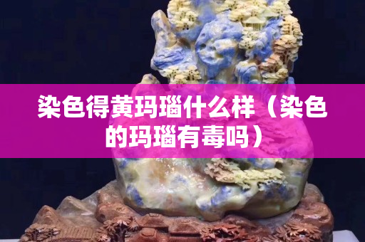 染色得黃瑪瑙什么樣（染色的瑪瑙有毒嗎）