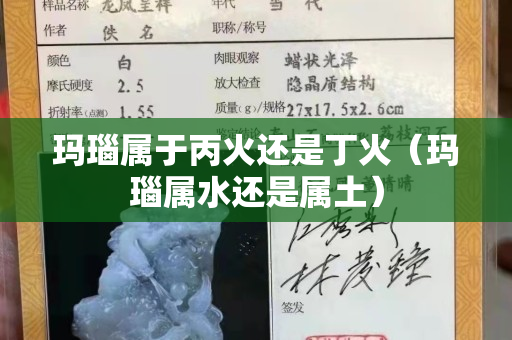 瑪瑙屬于丙火還是丁火（瑪瑙屬水還是屬土）