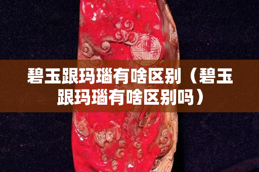 碧玉跟瑪瑙有啥區(qū)別（碧玉跟瑪瑙有啥區(qū)別嗎）