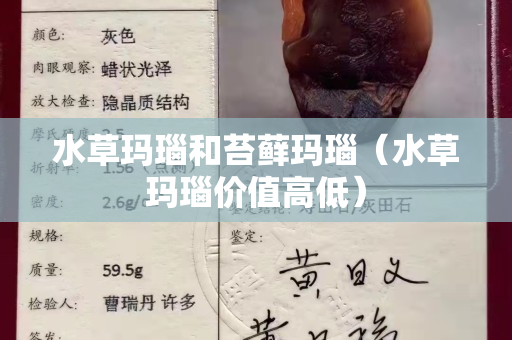 水草瑪瑙和苔蘚瑪瑙（水草瑪瑙價值高低）