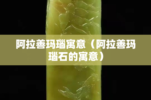 阿拉善瑪瑙寓意（阿拉善瑪瑙石的寓意）
