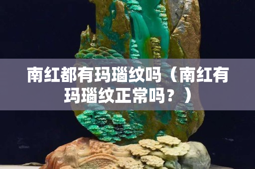 南紅都有瑪瑙紋嗎（南紅有瑪瑙紋正常嗎？）