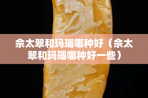 佘太翠和瑪瑙哪種好（佘太翠和瑪瑙哪種好一些）