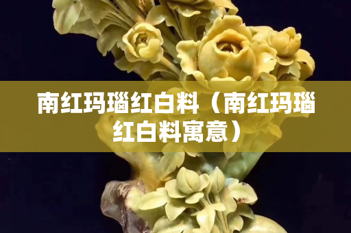 南紅瑪瑙紅白料（南紅瑪瑙紅白料寓意）