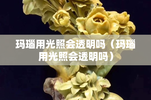 瑪瑙用光照會(huì)透明嗎（瑪瑙用光照會(huì)透明嗎）