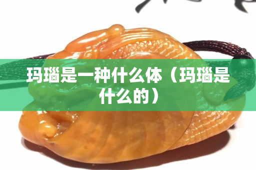 瑪瑙是一種什么體（瑪瑙是什么的）