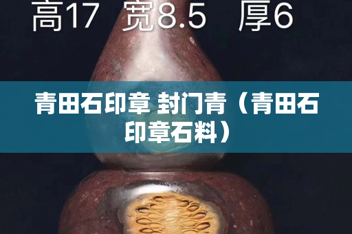 青田石印章 封門青（青田石印章石料）