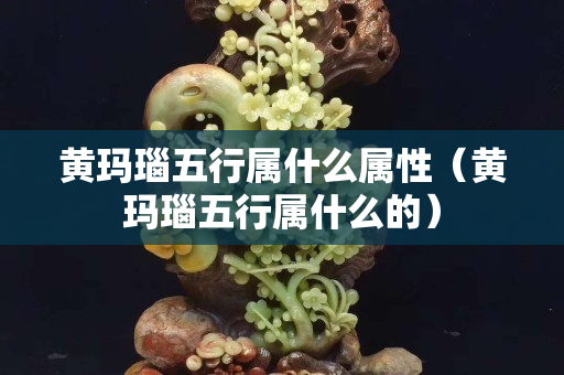黃瑪瑙五行屬什么屬性（黃瑪瑙五行屬什么的）