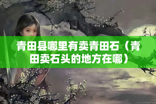 青田縣哪里有賣青田石（青田賣石頭的地方在哪）