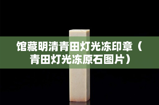 館藏明清青田燈光凍印章（青田燈光凍原石圖片）