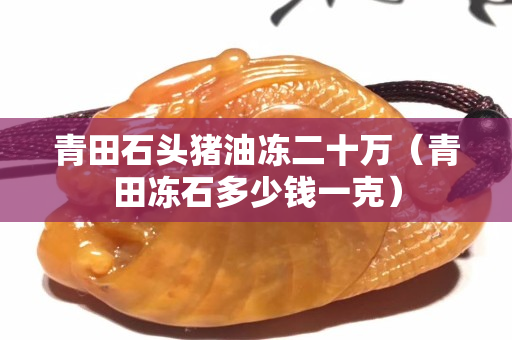 青田石頭豬油凍二十萬（青田凍石多少錢一克）