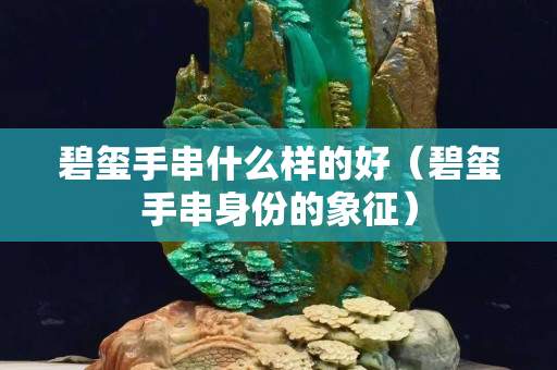 碧璽手串什么樣的好（碧璽手串身份的象征）