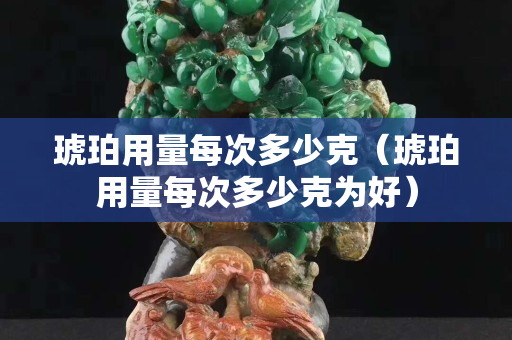 琥珀用量每次多少克（琥珀用量每次多少克為好）