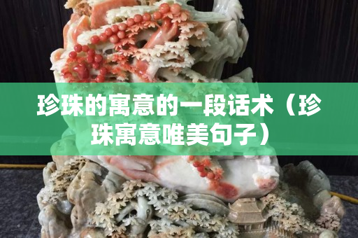 珍珠的寓意的一段話術（珍珠寓意唯美句子）