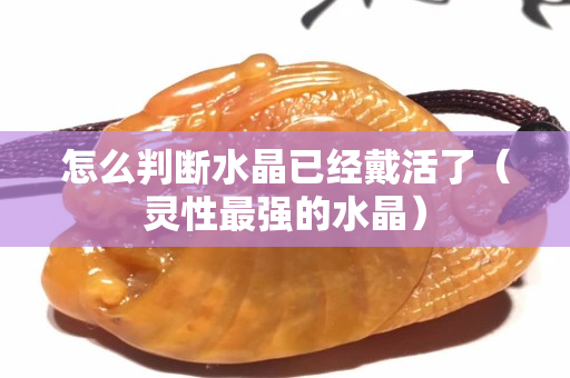 怎么判斷水晶已經戴活了（靈性最強的水晶）
