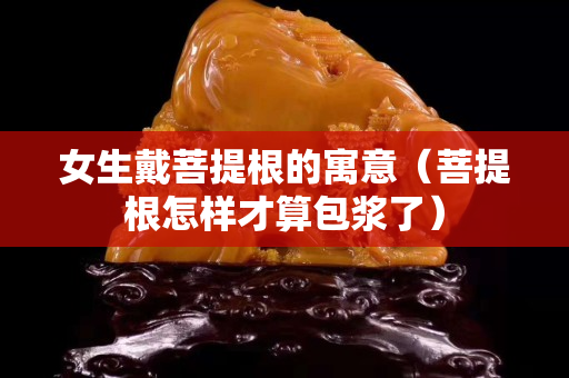 女生戴菩提根的寓意（菩提根怎樣才算包漿了）