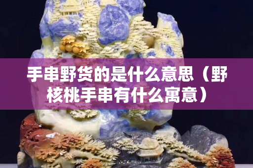 手串野貨的是什么意思（野核桃手串有什么寓意）