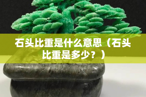石頭比重是什么意思（石頭比重是多少？）