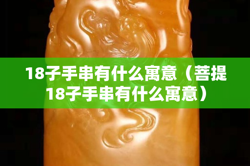 18子手串有什么寓意（菩提18子手串有什么寓意）