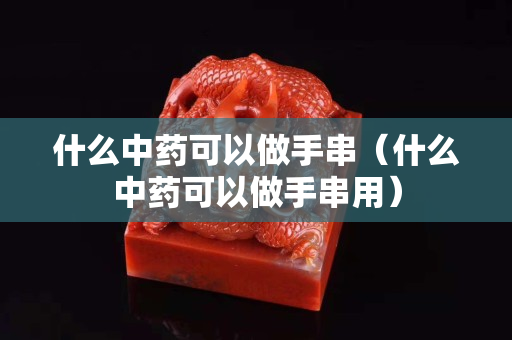 什么中藥可以做手串（什么中藥可以做手串用）