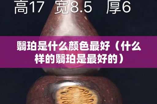 翳珀是什么顏色最好（什么樣的翳珀是最好的）