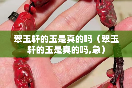 翠玉軒的玉是真的嗎（翠玉軒的玉是真的嗎,急）