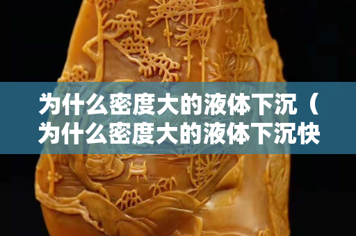 為什么密度大的液體下沉（為什么密度大的液體下沉快）