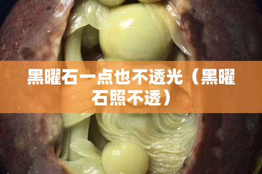 黑曜石一點也不透光（黑曜石照不透）