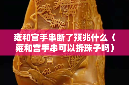 雍和宮手串斷了預兆什么（雍和宮手串可以拆珠子嗎）