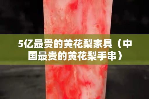 5億最貴的黃花梨家具（中國最貴的黃花梨手串）