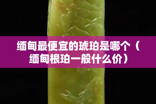 緬甸最便宜的琥珀是哪個（緬甸根珀一般什么價）