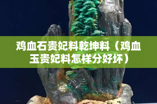 雞血石貴妃料乾坤料（雞血玉貴妃料怎樣分好壞）