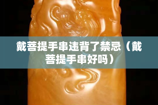 戴菩提手串違背了禁忌（戴菩提手串好嗎）