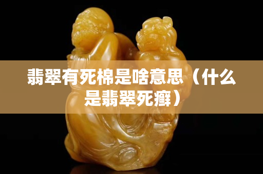 翡翠有死棉是啥意思（什么是翡翠死癬）
