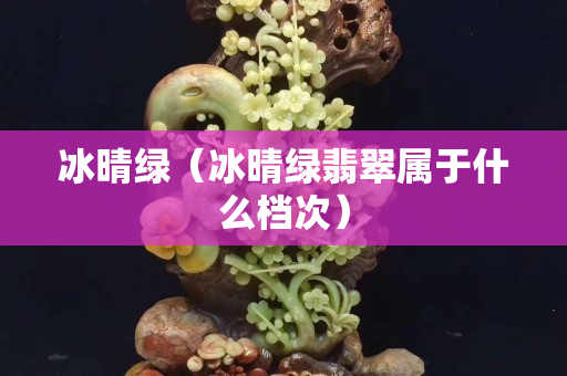 冰晴綠（冰晴綠翡翠屬于什么檔次）