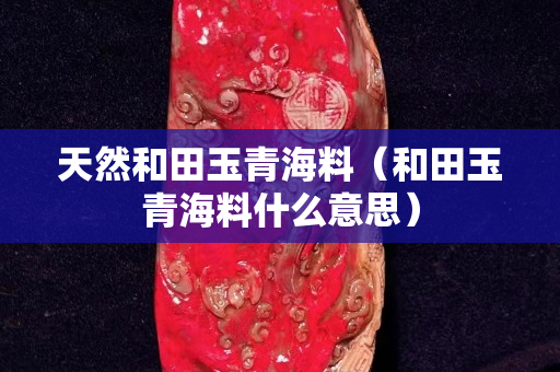 天然和田玉青海料（和田玉青海料什么意思）