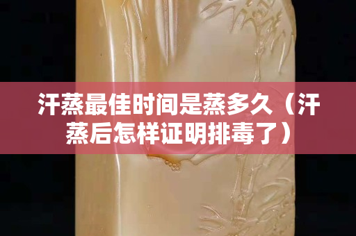 汗蒸最佳時間是蒸多久（汗蒸后怎樣證明排毒了）