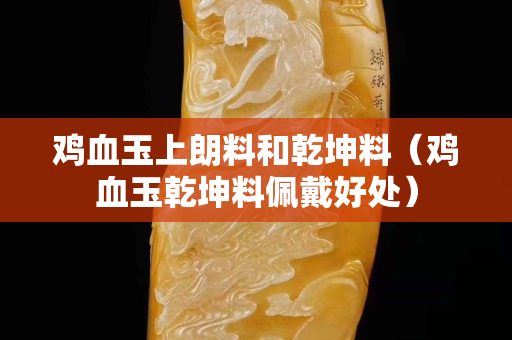 雞血玉上朗料和乾坤料（雞血玉乾坤料佩戴好處）