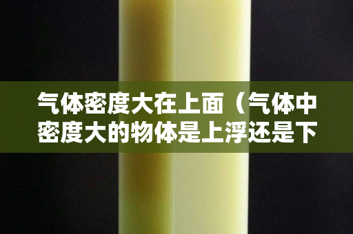氣體密度大在上面（氣體中密度大的物體是上浮還是下沉）