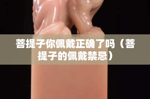 菩提子你佩戴正確了嗎（菩提子的佩戴禁忌）