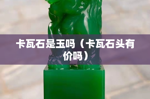 卡瓦石是玉嗎（卡瓦石頭有價嗎）